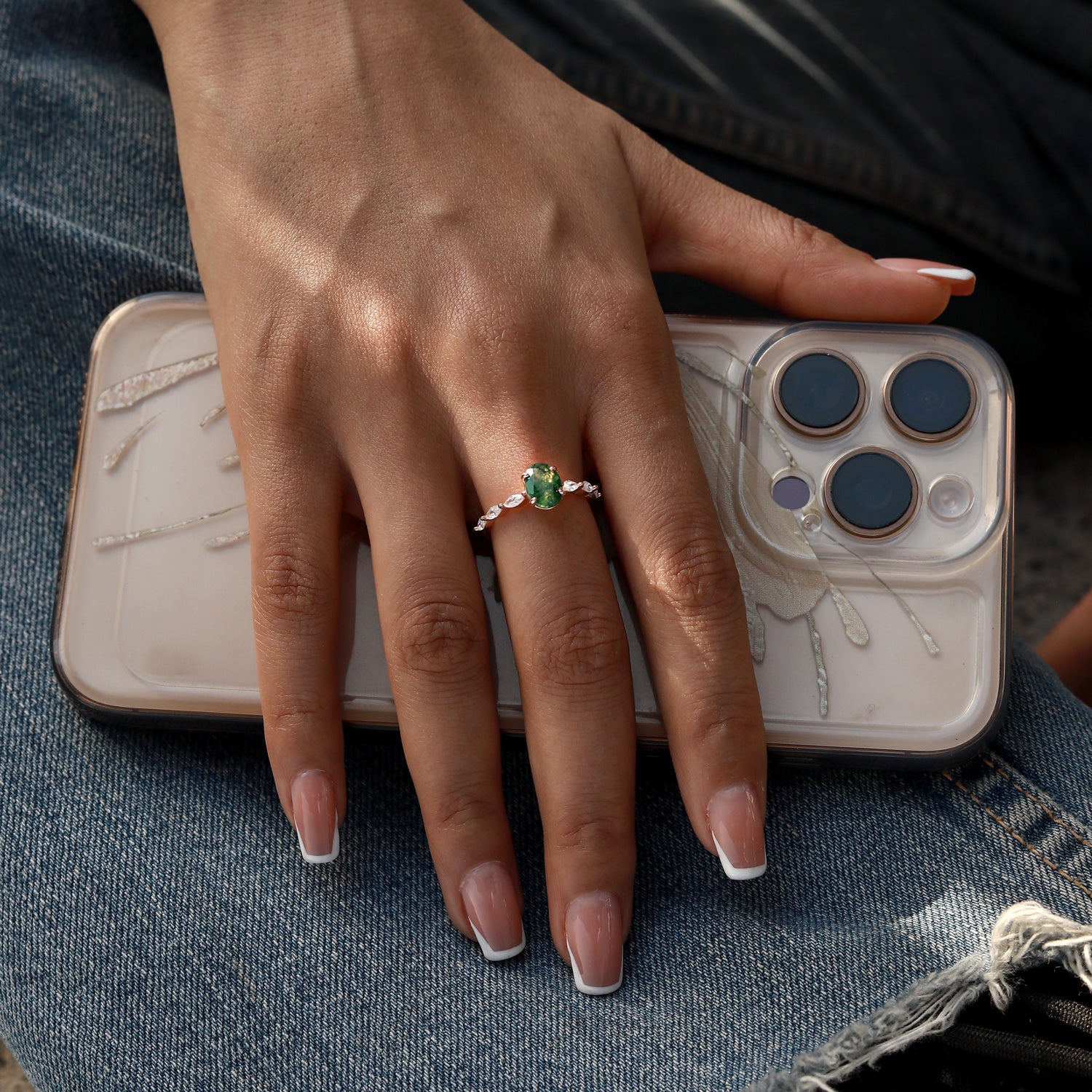 Spiritual Growth - Moss Agate Rings - Num-Magic