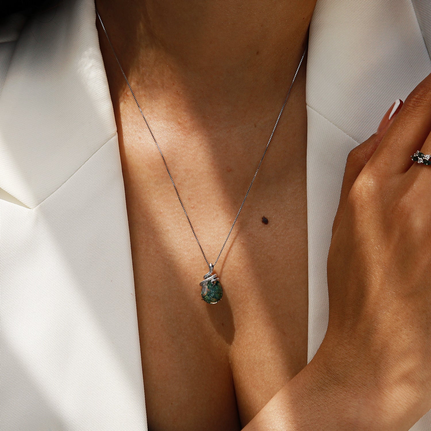 Renewal Energy - Moss Agate Necklace - Num-Magic