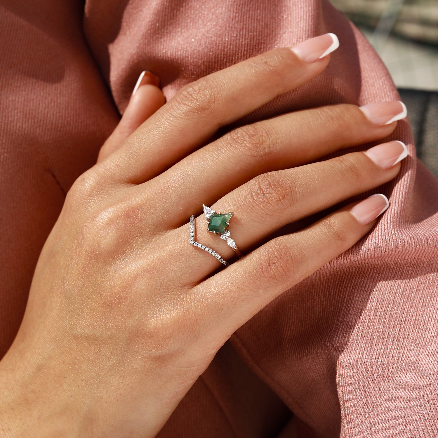 Heart Opening - Moss Agate Rings - Num-Magic