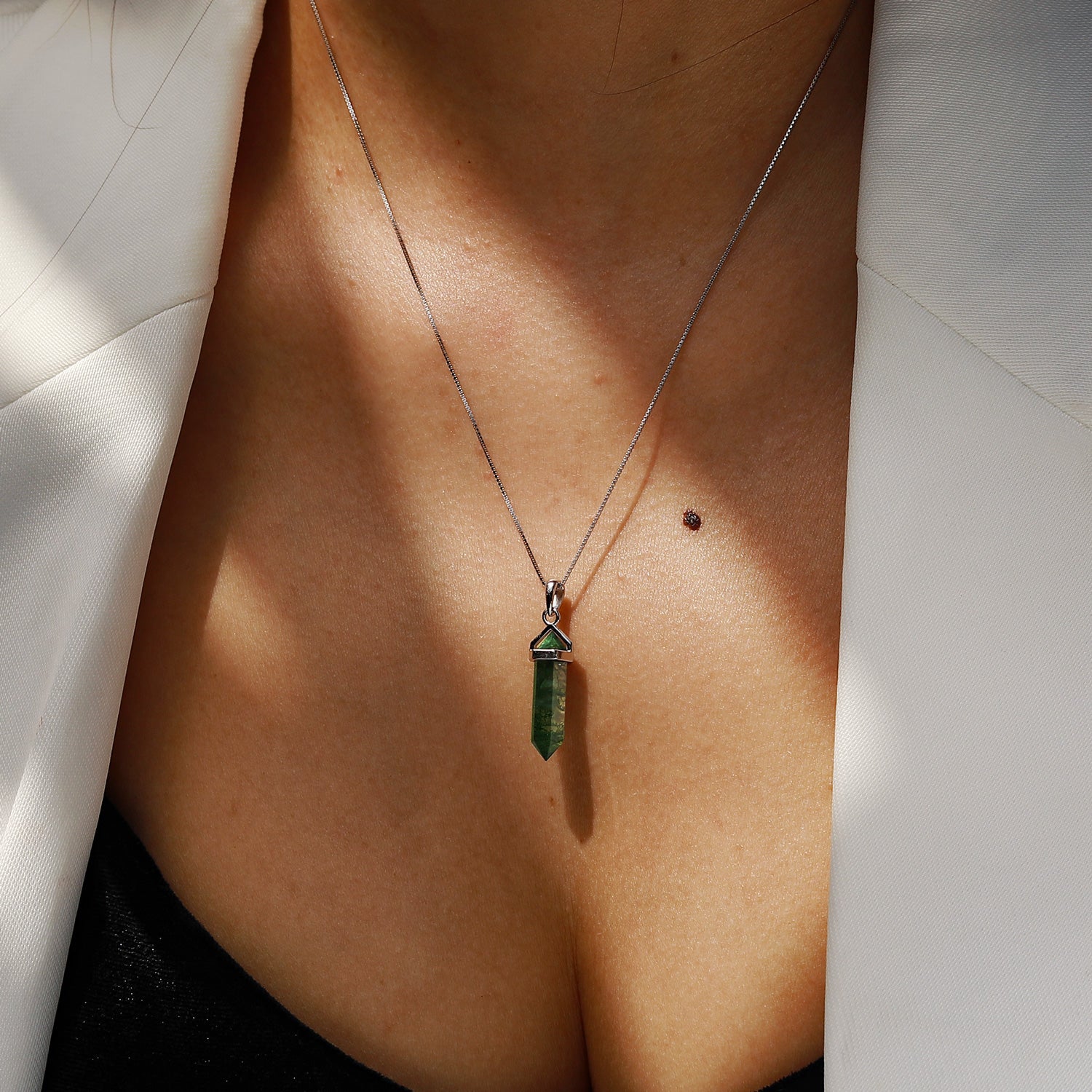 Strength Encouragement - Moss Agate Necklace - Num-Magic