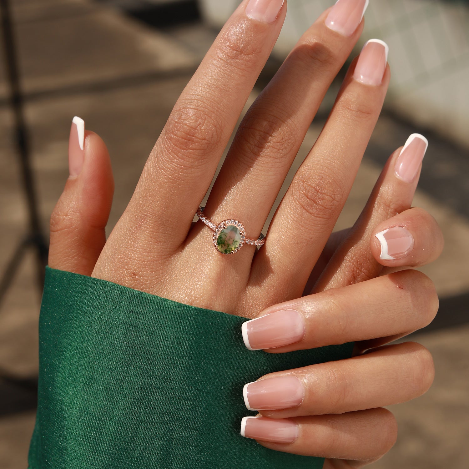 Tranquil Energy - CZ Moss Agate Rings - Num-Magic