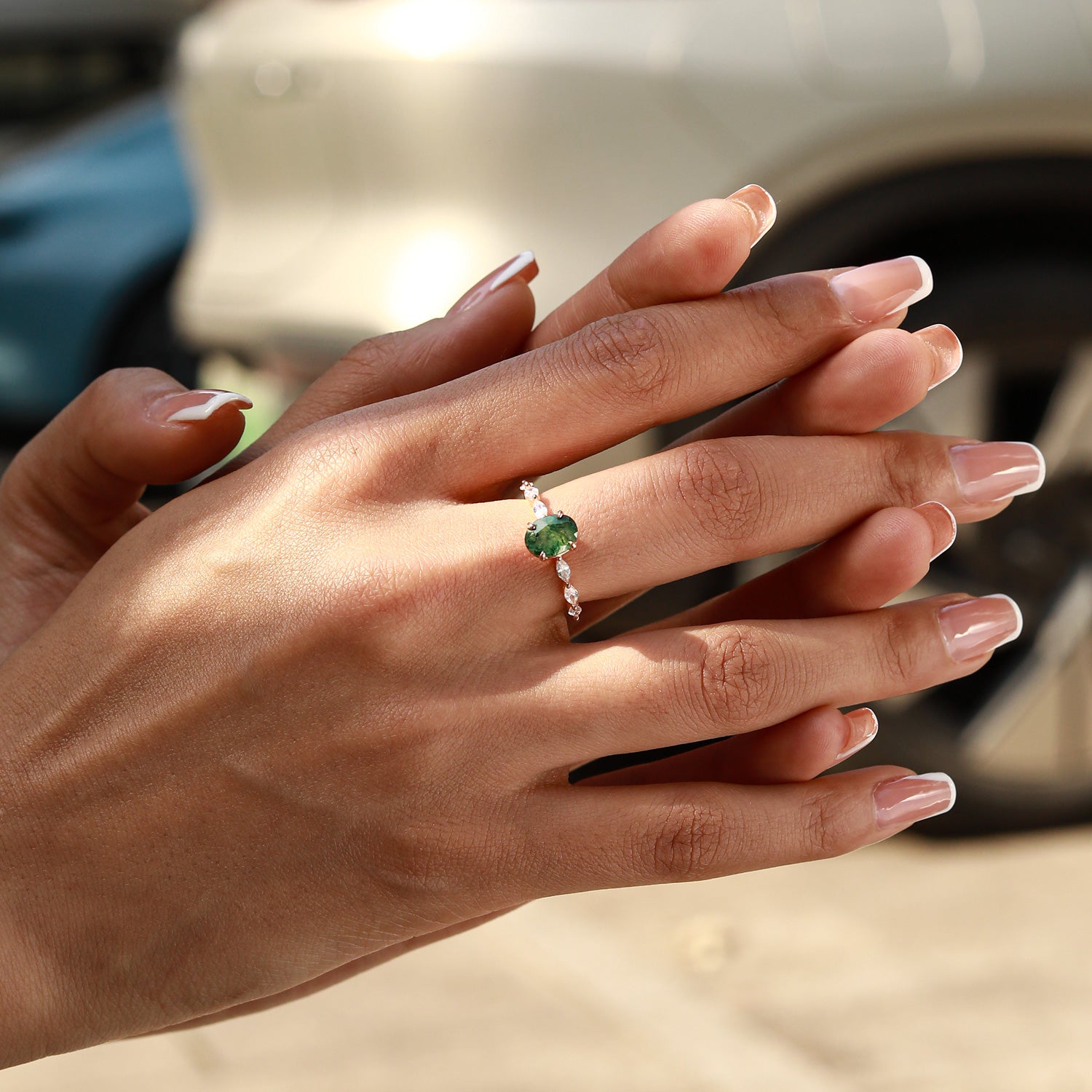 Spiritual Growth - Moss Agate Rings - Num-Magic