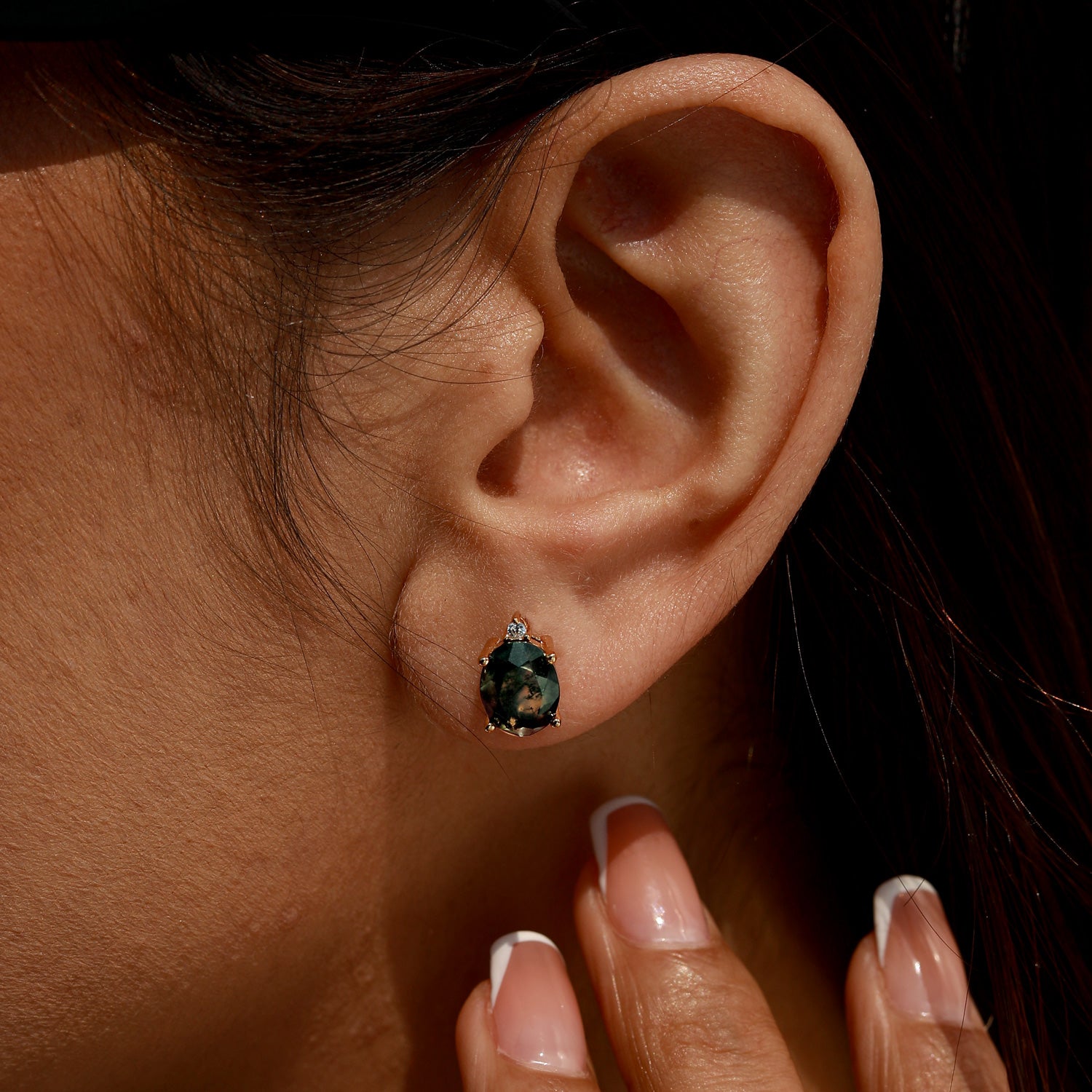 Calm Resilience - Moss Agate Earrings - Num-Magic