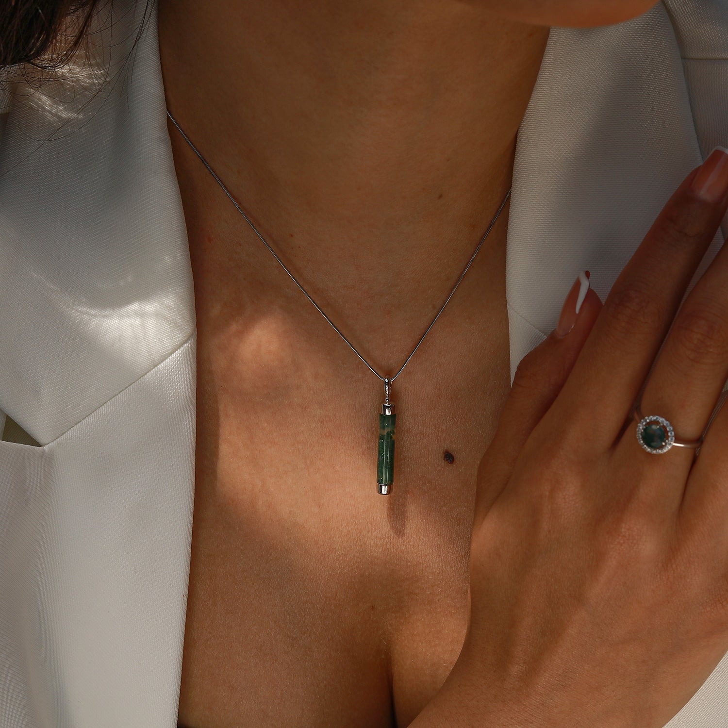 Earth Connection - Moss Agate Necklace - Num-Magic