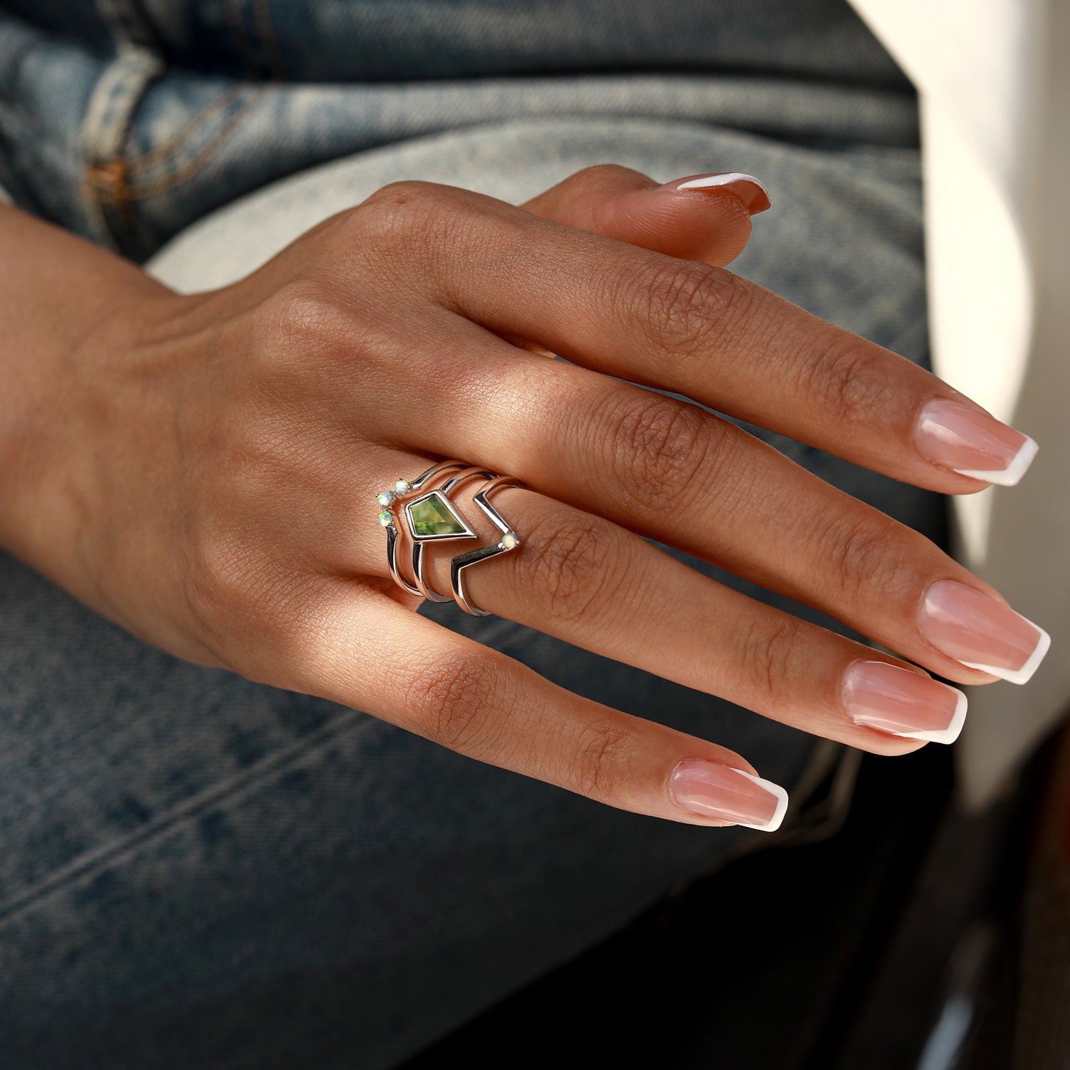 Heart Healing - 3PCS Moss Agate Rings - Num-Magic