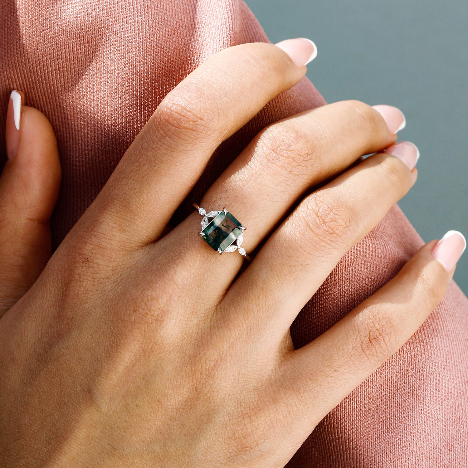 Grounding Energy - Moss Agate Rings - Num-Magic