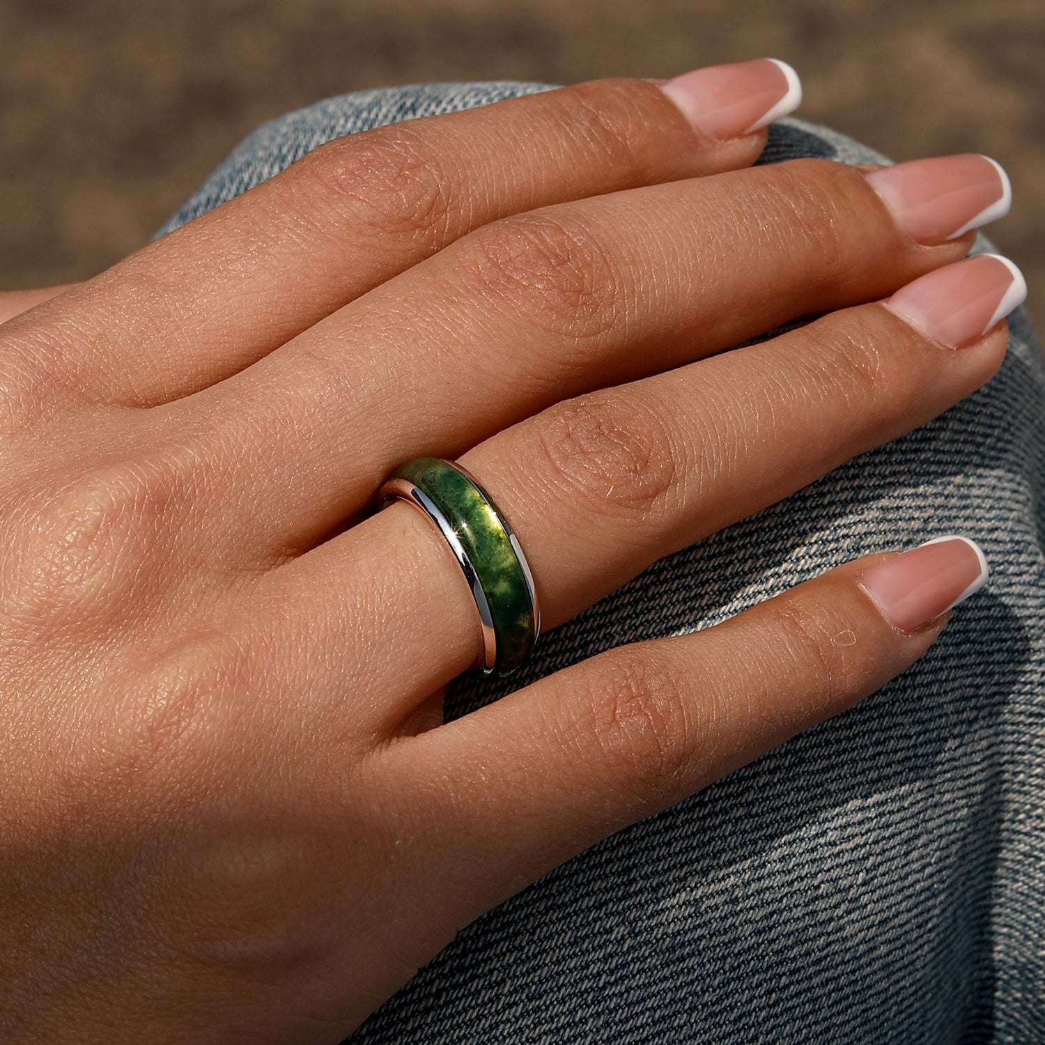 Mindfulness Tool - Moss Agate Rings - Num-Magic