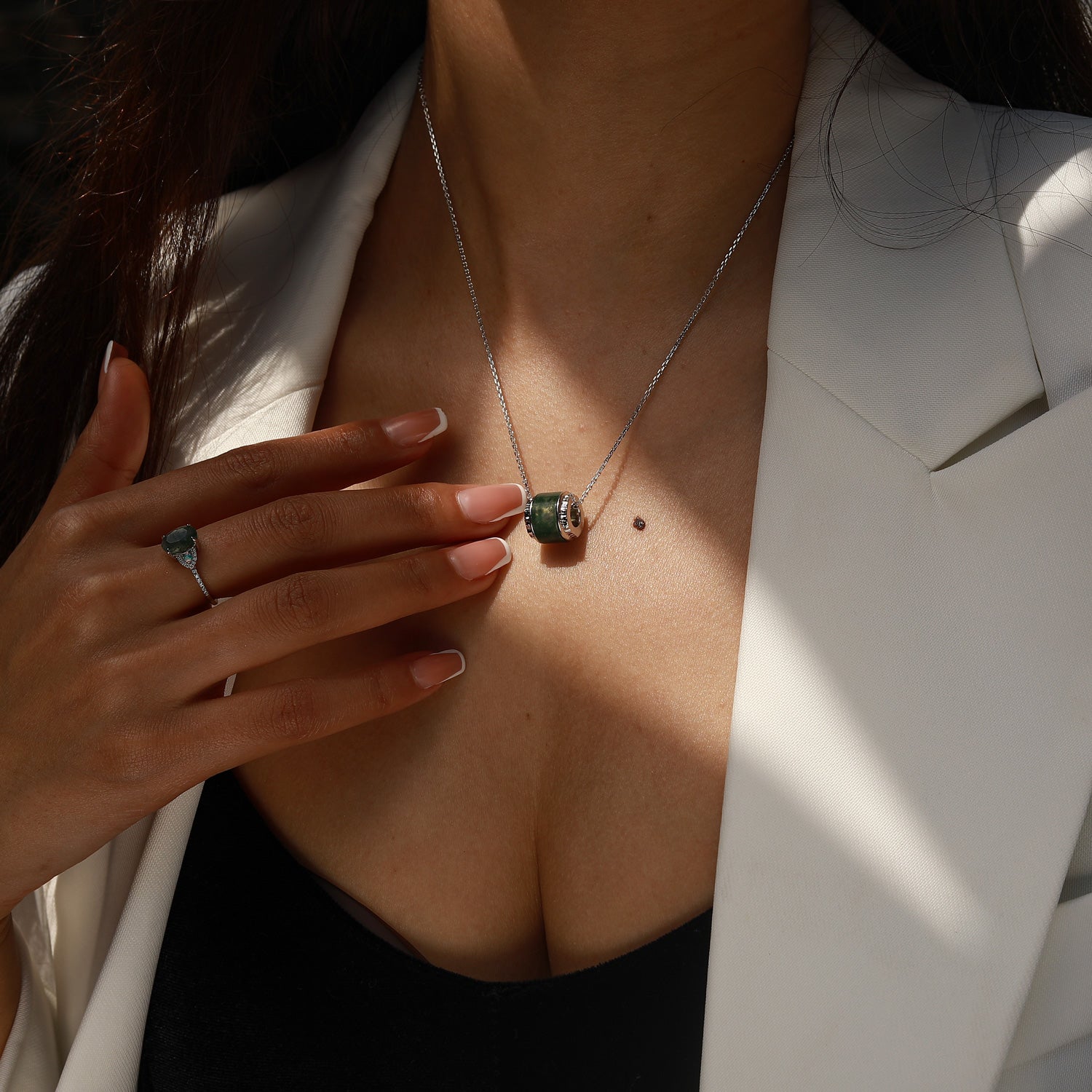 Luck Enhancing - Moss Agate Necklace - Num-Magic