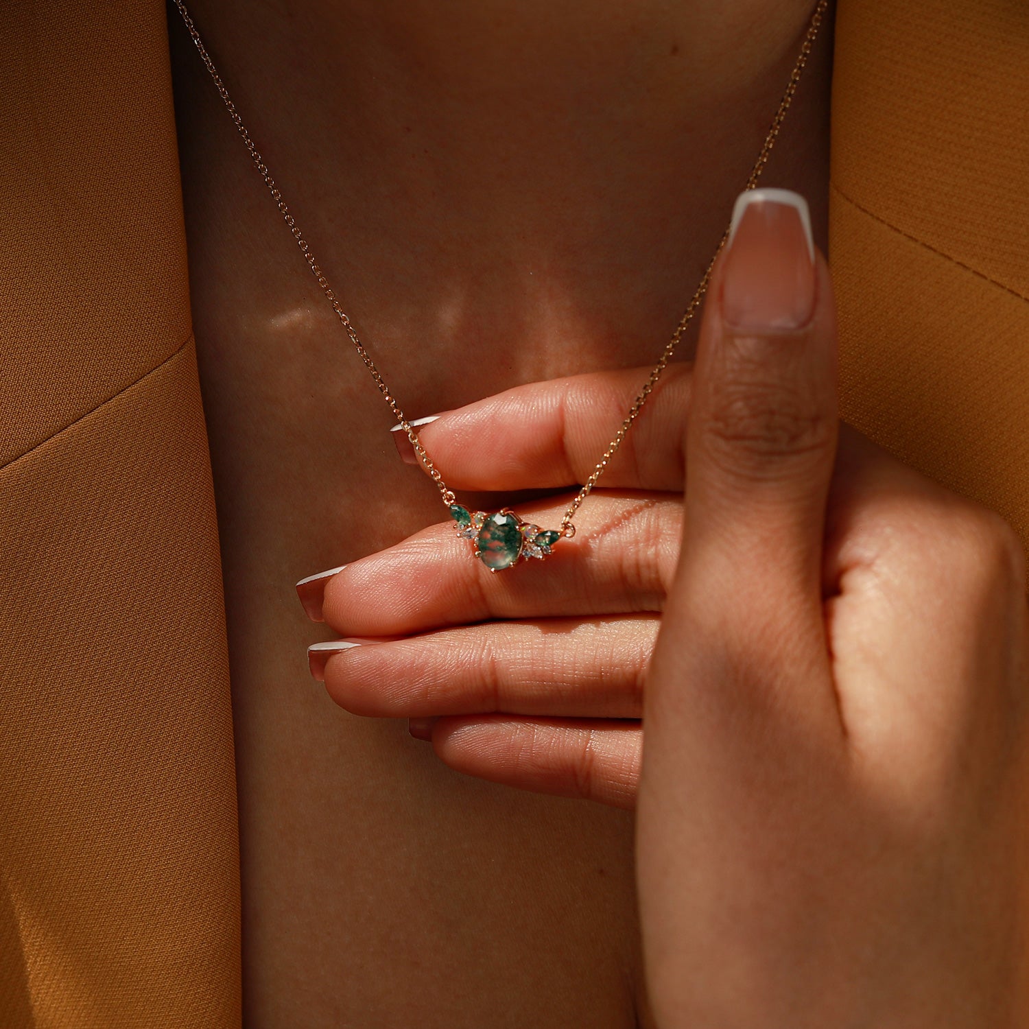 Connection Strengthening - Moss Agate Necklace - Num-Magic