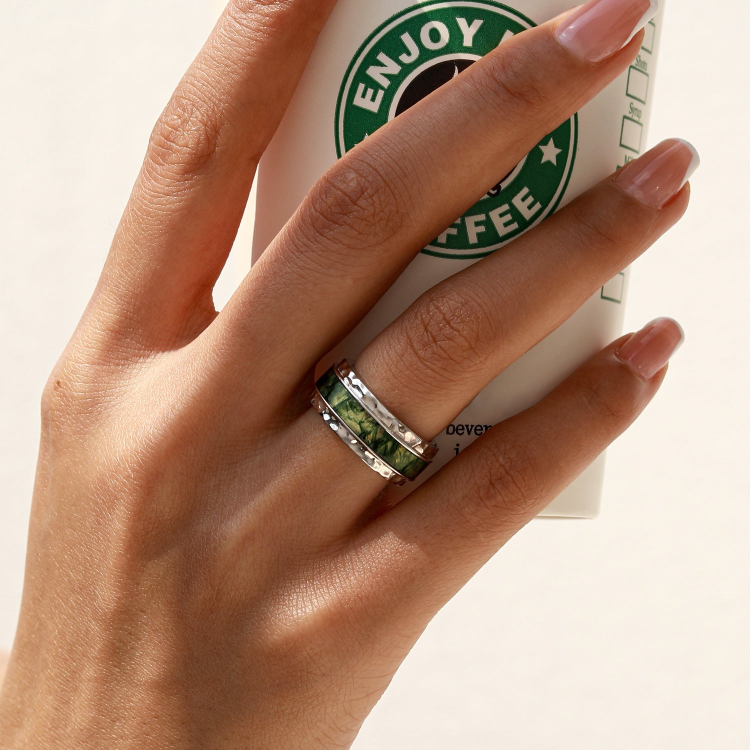 Positive Vibration - Moss Agate Rings - Num-Magic