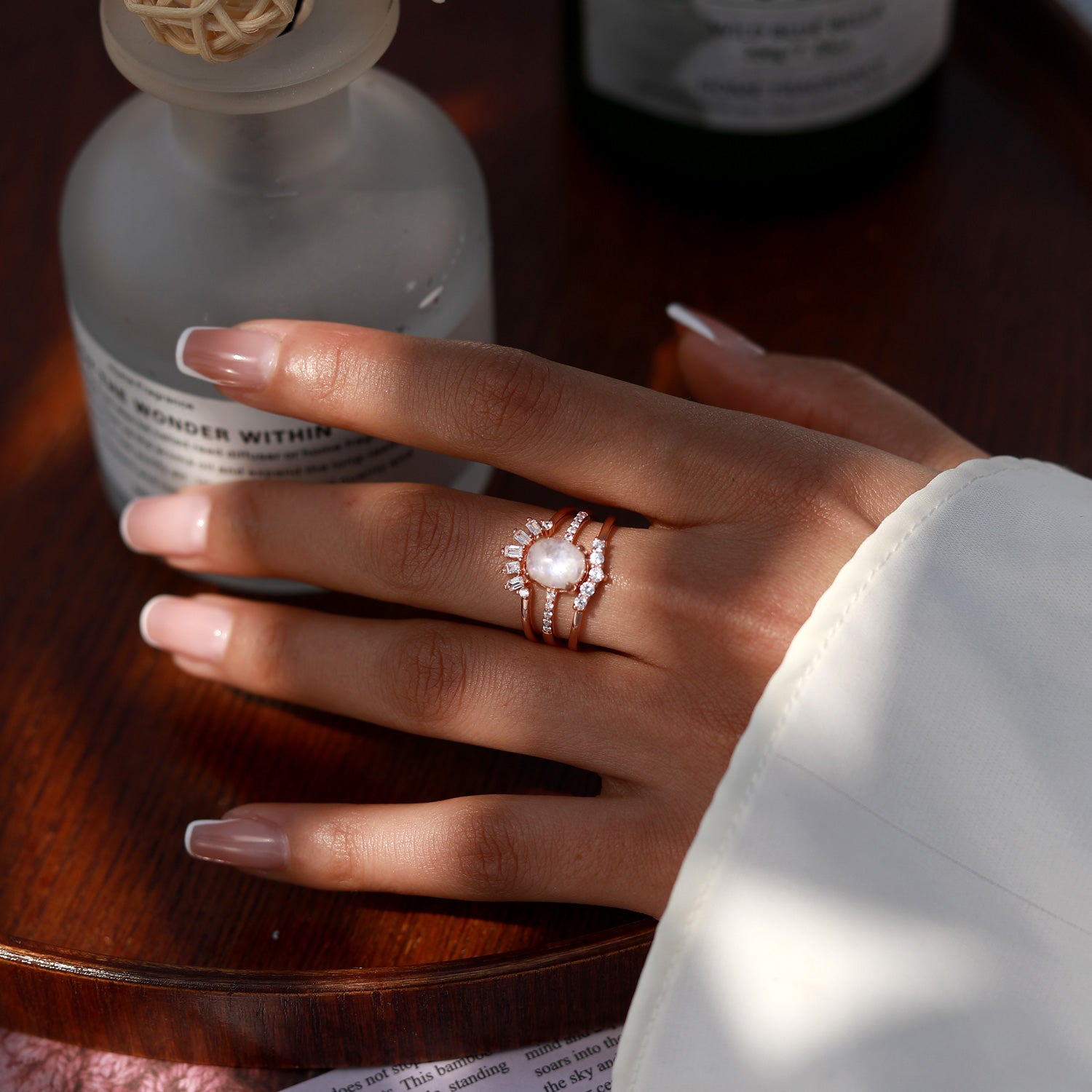 Emotional Healing - 3 PCS Moonstone Rings - Num-Magic