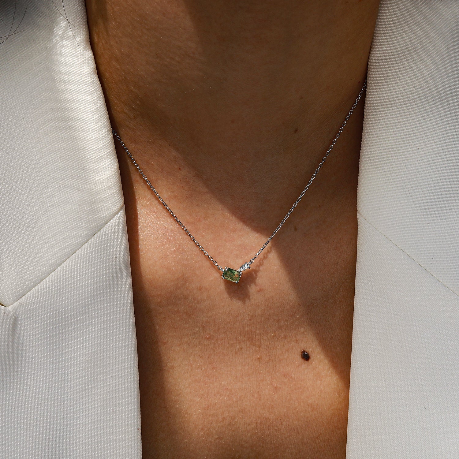 Creativity Flow - Moss Agate Necklace - Num-Magic