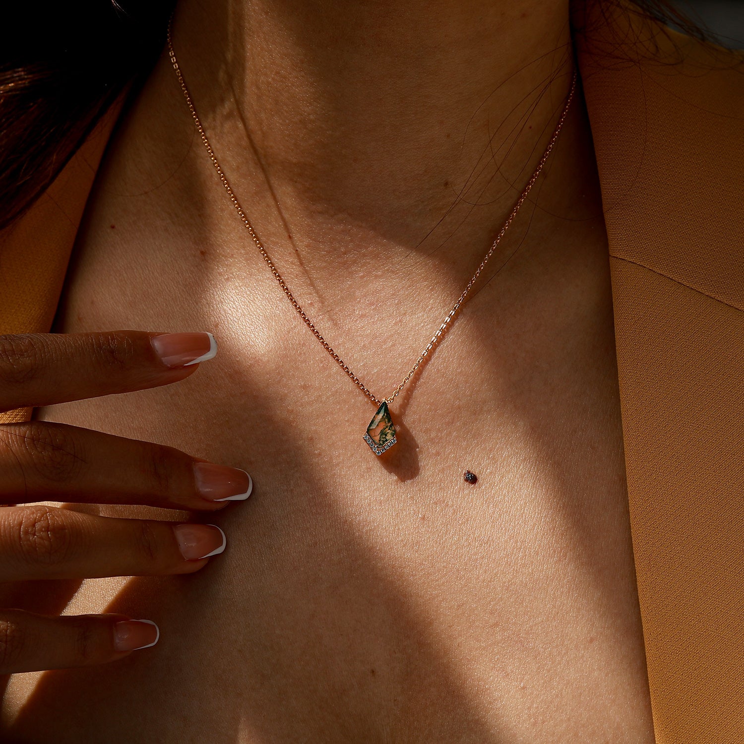 Peaceful Aura- Moss Agate Necklace - Num-Magic
