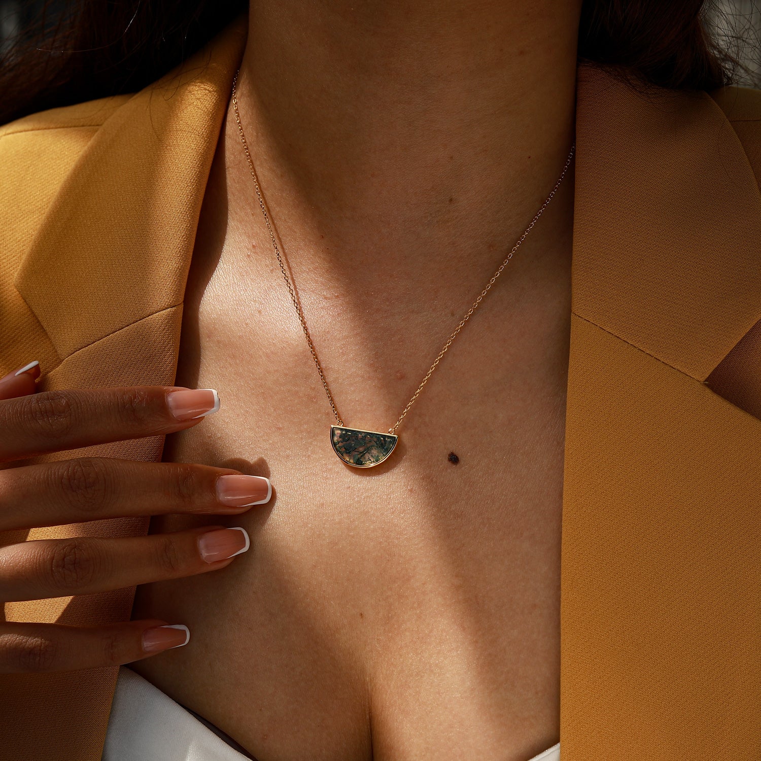 Motivation Spark - Moss Agate Necklace - Num-Magic