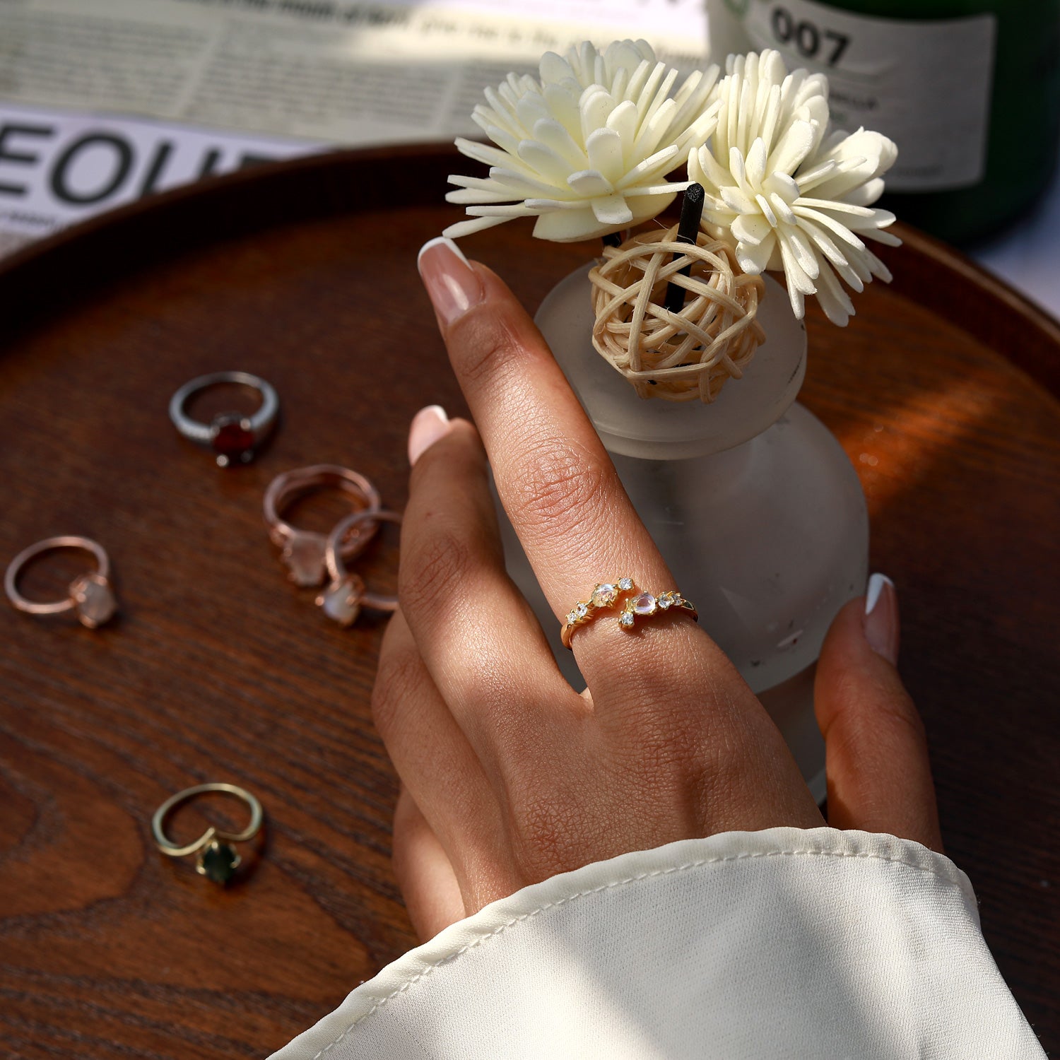 Heart Healing - Moonstone Rings - Num-Magic