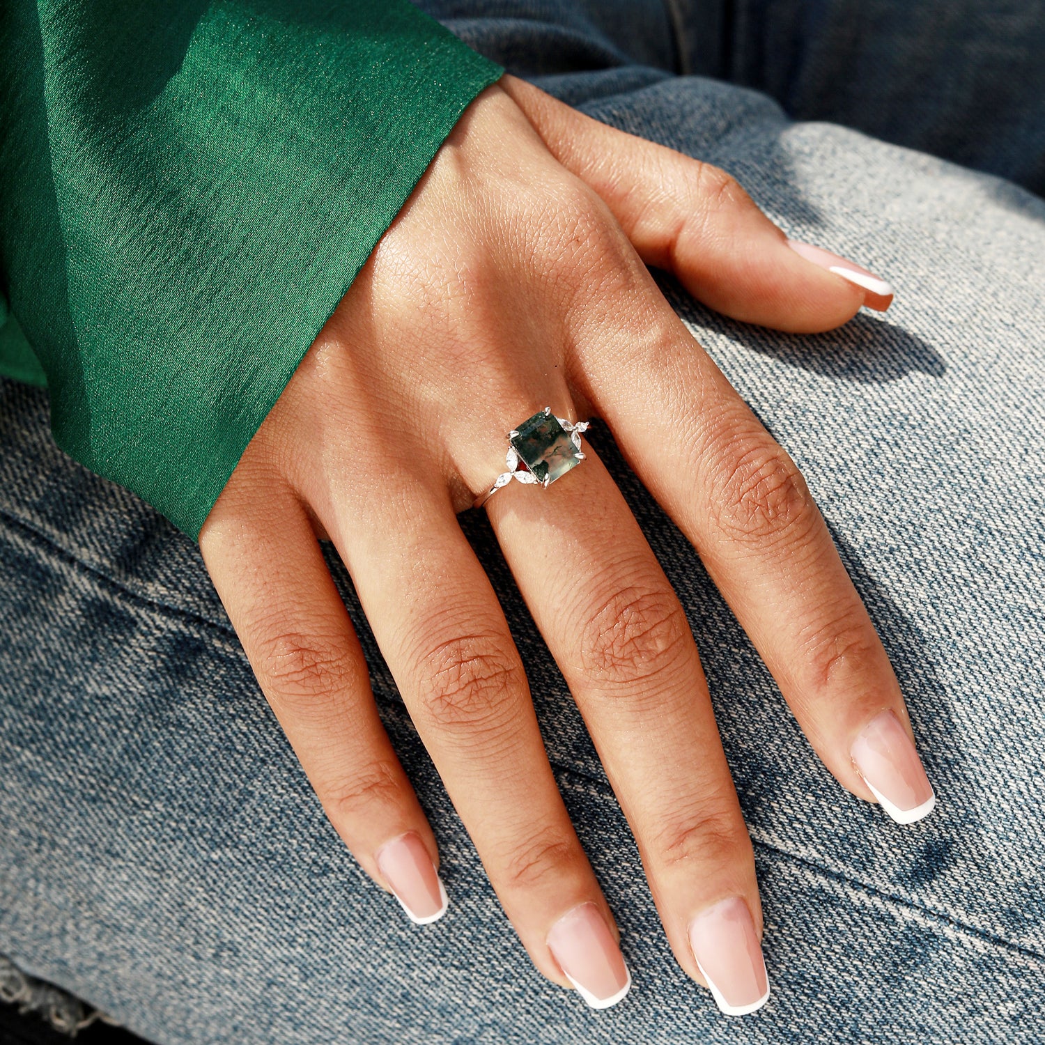 Grounding Energy - Moss Agate Rings - Num-Magic