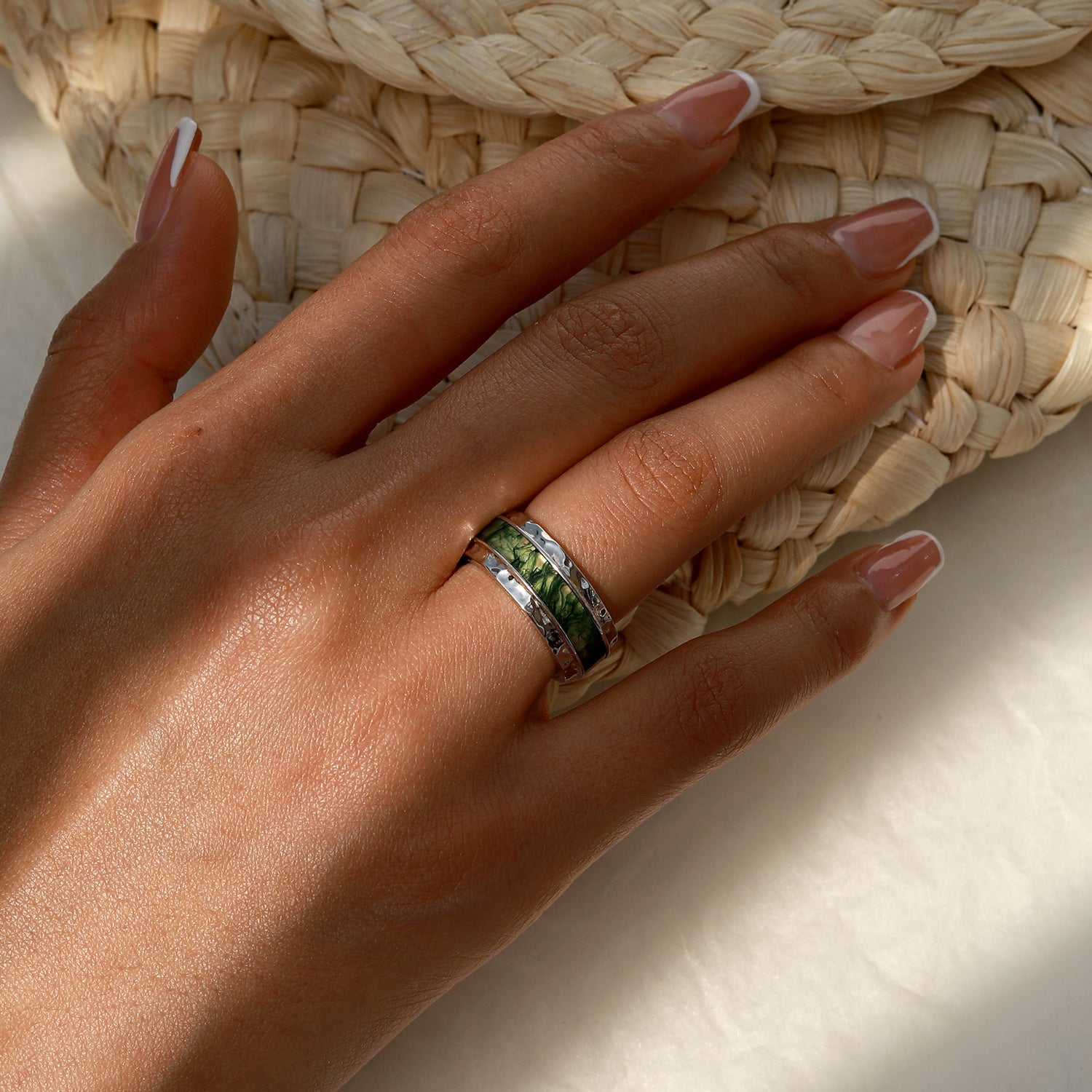 Positive Vibration - Moss Agate Rings - Num-Magic